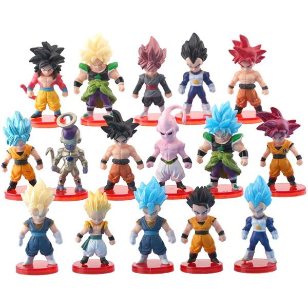 Dragon Ball Z Action Figures, 16 Piece PVC Set of Super Saiyan, Son Goku, Bejita Figma Model